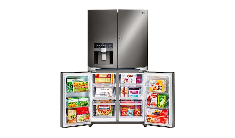 LG Réfrigérateur d'une capacité de 30 pi3 doté de quatre portes, dont une porte à deux battants, LPXS30866D